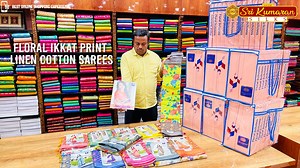 Ep No 608 - Floral Ikkat Print Linen Cotton Sarees at ▶ ₹890/-range. Exclusive 1 Day offer Extra ₹50/- Discount, ₹840/- only. In this video, we've shown the Superb quality 'Floral Ikkat Print Linen Cotton Sarees' All are Beautiful sarees. Beautiful floral ikkat print catalog collections, all the sarees are ikkat style like Poochampalli borders & kalamkari style matching sarees. Super sarees with amazing color combinations. Don't Miss it, Order online. ➡▶ Discount rate ₹890/- & Exclusive 1 Day of