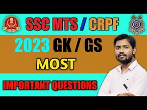 SSC MTS 2023 || CRPF GK/GS 10 MOST IMPORTANT QUESTIONS || By KHAN SIR