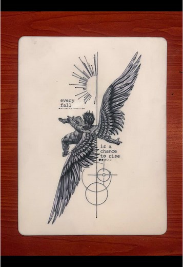 Fallen Angel Tattoo Ideas from Self-Taught Artist