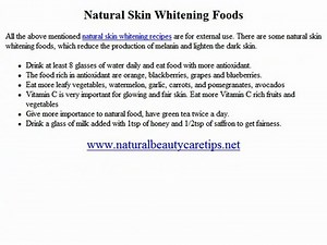 Natural Skin Whitening Recipes at Home