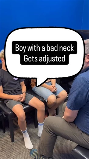 Kids Only Chiropractic on Instagram: "Boy with a bad neck gets adjusted. #Pediatricchiropractor#chiropracticcare"