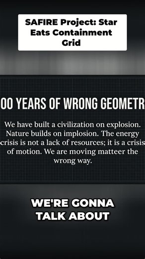 @thequantumcodex on Instagram: "An experiment where a star ate its containment grid, water acting conscious, and a thunderstorm generator. The SAFIRE project reveals anomalies that crack the standard model. #Science #Anomaly #SAFIREProject #Space #Physics #Discovery #Curiosity #DeepDive #YouTube"