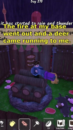 a deer came running to me