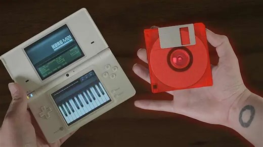 用 NDS 做音乐并在软盘上播放/Making music on a DS, playing it on a Floppy Disk boombox