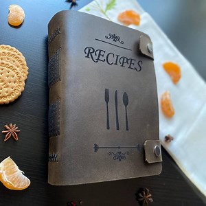 Personalized Leather Recipe Book – Custom Cookbook Journal | Unique Gift for Mom, Daughter, Son, or Couple - Etsy