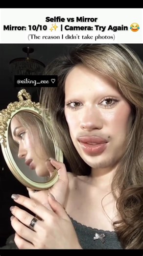Selfie vs Mirror… Why Is the Camera So Rude? 😭📸