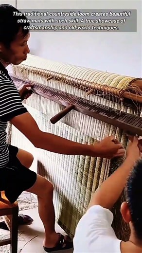 Traditional Straw Mat Weaving.