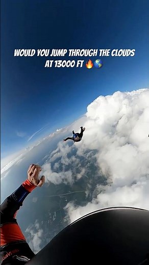 Skydiving Through the Clouds 🌤️ | 13,000ft POV Freefall at 200 km/h | Epic Skydive Experience