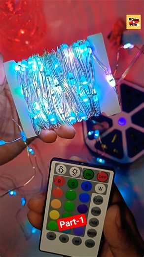 USB RGB String Lights 💫 | 16 Colors + Remote Control 💡| #shorts #lightdecor #rgb