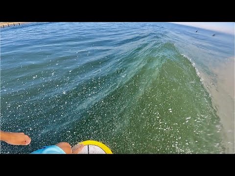 RAW POV Longboard Surfing Virginia Beach - CJ Nelson Sprout (Surfboard)