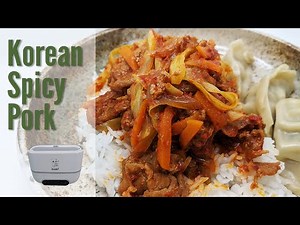 Korean Spicy Pork with Dumplings | Itaki Chefbox Smart Bento Pro Electric Lunch Box Recipe