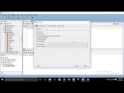 create user on Oracle 12c from SQL Developer
