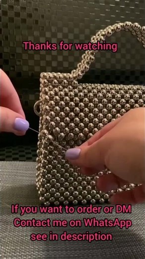 Beaded bag/ pearls bag #beadedbag​ #pearlbag​ #beadedjewelery​ #diy​ #handmade​