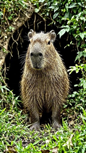 capybara reaches the shelter entrance and #predator #amazonrainforest #wildlife #wildliferescue