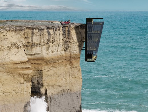 Modular Cliff House Hangs Perilously Over a Cliff's Edge in Australia