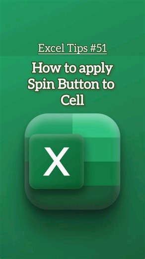 How to apply Spin Button to Cell | In Excel |