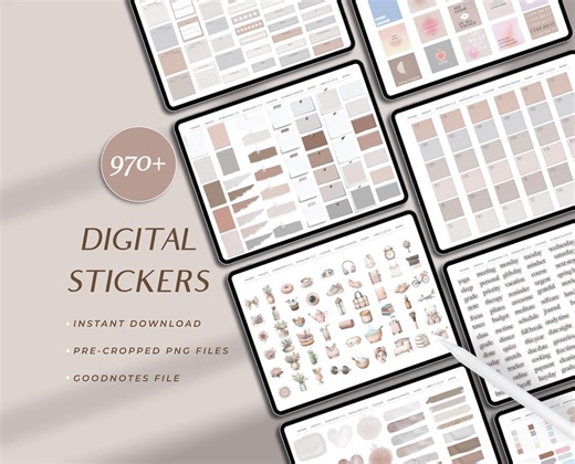 Aesthetic Digital Sticker for Goodnotes Journal Sticker Collection Minimal Planner Sticker Digital Sticker Pack for Journaling Organization - Etsy UK