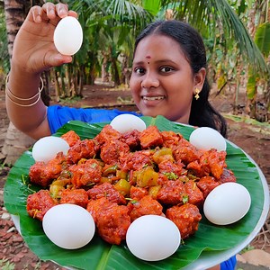 715K views · 4.4K reactions | EGG MANCHURIAN | Banana Leaf Cooking | Facebook