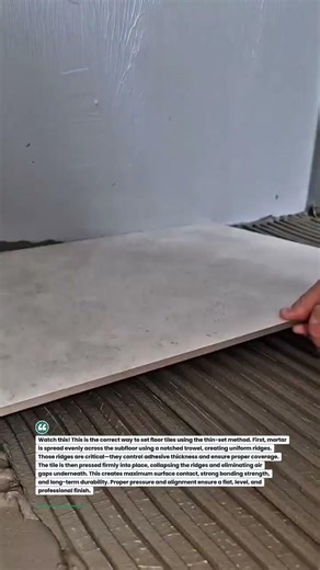 Perfect Tile Setting Technique! #tileinstallation #flooring #construction