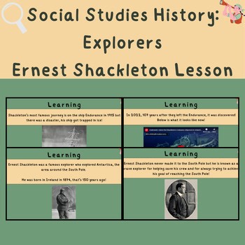 Ernest Shackleton Explorer Lesson Elementary Social Studies