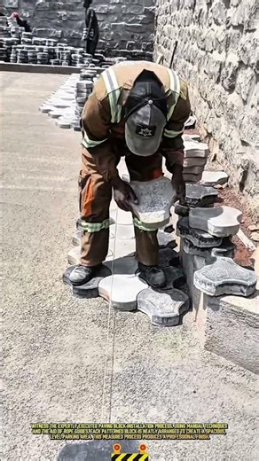 Paving Expert: Manually Laying Interlocking Blocks with Precision