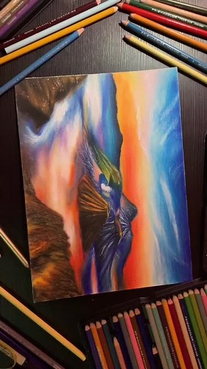 Melukis Pemandangan Gunung Bromo✨