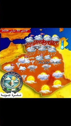 Weather forecast for Monday, March 30, 2026