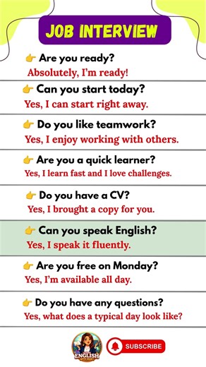 English Conversation Practice | Job Interview Questions & Answers 💼