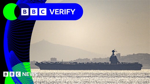 BBC Verify: USS Gerald R Ford seen in Mediterranean as US military build-up continues
