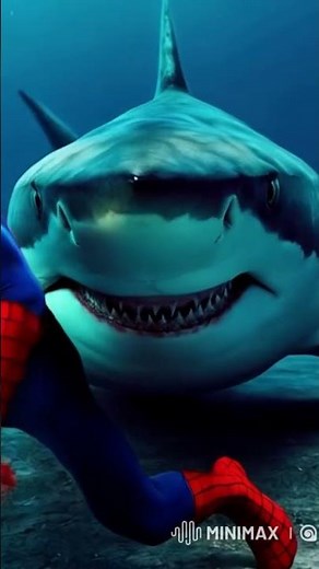 Spider-Man vs. Shark: An Epic Showdown #spiderman #shark