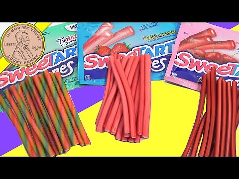 SweetTARTS Rainbow Rope Candy - Strawberry & Wild Cherry Flavors