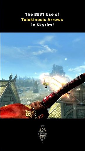 The BEST Use of Telekinesis Arrows in Skyrim!