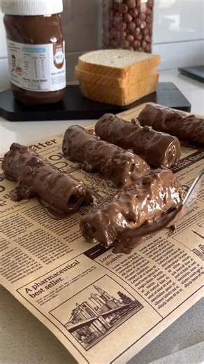 Chocolate Covered Bread Rolls 🍫 Easy Sweet Snack!