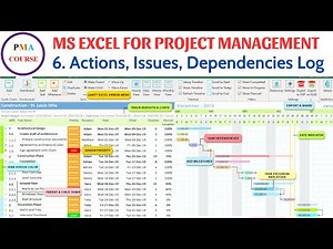 6. Ms Excel for project management || Actions, Issues, Dependencies Log
