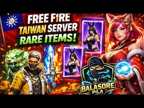 Free fire Taiwan server raire items,😱gold coin server😱#freefire #freefirehighlights #freefireclips