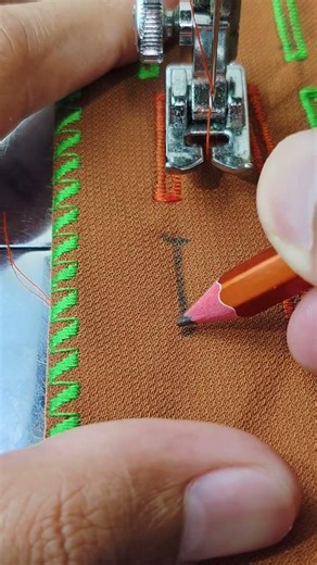 Sewing buttonhole pattern using Janome sewing #sewingtechnique
