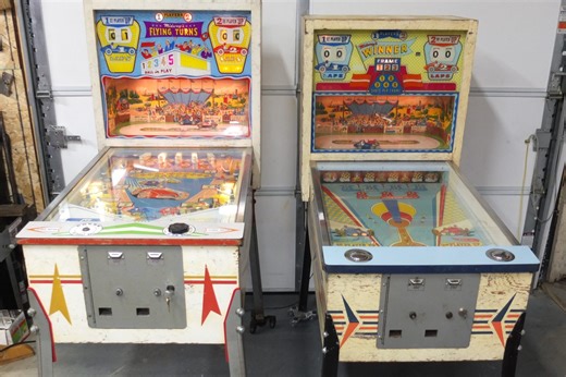 No Reserve: Midway Flying Turns and Winner Pinball Machines