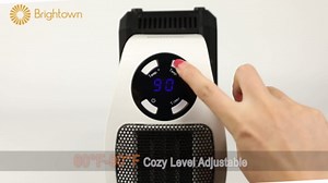 Brightown Wall Plug In Heater 450W, Portable Outlet Heater with Remote, Clear LED Display, Small Wall Heaters for Indoor Use with Adjustable Thermostat and 12H Timer for Bathroom Room Office, 2 Pack