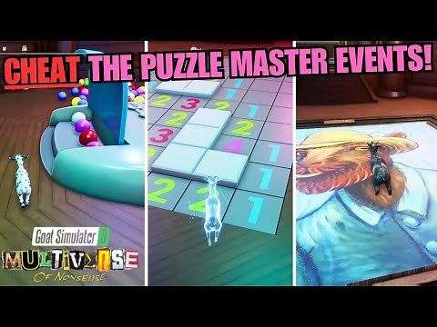 How to CHEAT at the PUZZLE MASTER EVENTS! Goat Simulator 3 Multiverse of Nonsense DLC UPDATE