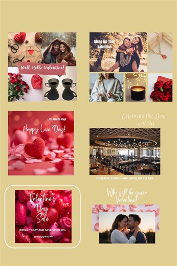 10 Valentine-themed Facebook Templates for Small Businesses, Editable in Canva (digital Download) - Etsy