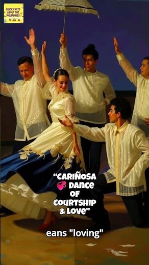 Cariñosa — The Dance of Love and Courtship 💞🇵🇭 (Animated) #shorts
