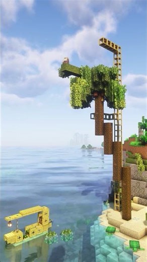 S01E06 Palm tree at Turtle Beach #minecraft #minecraftbuilding #gaming #mcyt