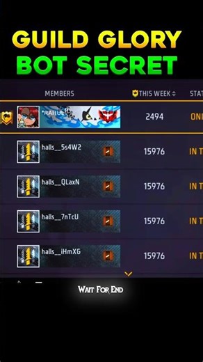 Guild Level 7 Using Guild Bot 🔥||#shorts #guildglorybot