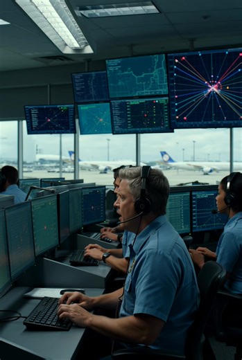 Inside the aviation control room, every second counts! 🚨 Watch as air traffic controllers guide flights safely with precision and teamwork. 🛫💡 #AviationControl #TeamworkInAction #SkySafety | Global Jetlines