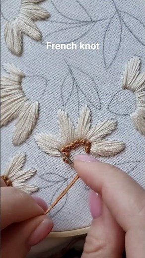 French knot quick tutorial💛 #embroidery #tutorial #art #craft #handmade #diy #stitch #flowers