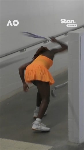 Coco Gauff absolutely LOSES IT after getting knocked out of the Australian Open in straight sets 🤯 ↳ Australian Open. Every Match. Live & On Demand. Centre Court in 4K on Stan Sport. Live & Free on Channel 9 and 9Now. #StanSportAU #AO26 #AustralianOpen #AusOpen | Stan Sport