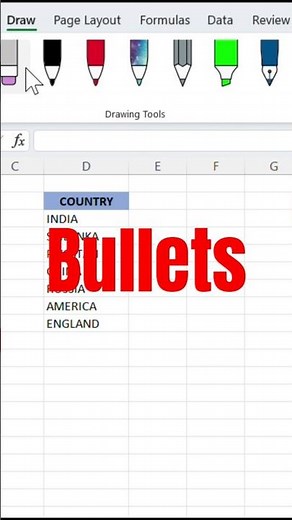 How to add bullets in excel.. #excel #exceltips #exceltricks #shortsfeed