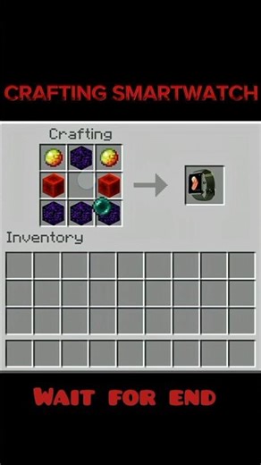 CRAFTING SMART WATCH IN MAINCRAFT #minecraft #crafting #smartwatch #vairal