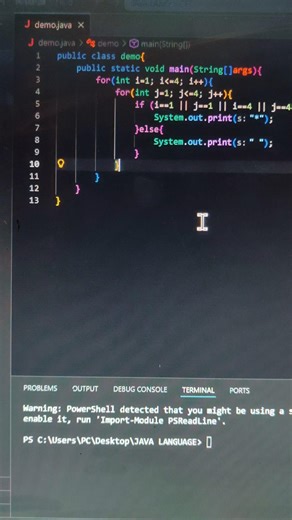 Hollow Rectangle ... #coding #tranding #shorts #viral #explore