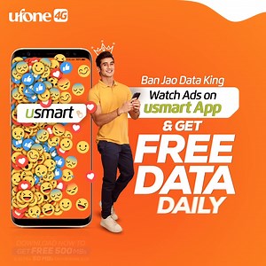 3.7K views · 126 reactions | FREE DATA NONSTOP! Watch ads and get data on-the-go with usmart app! Download the app NOW to win 500MB INSTANTLY! #Ufone4G #usmart | Ufone 4G | Facebook